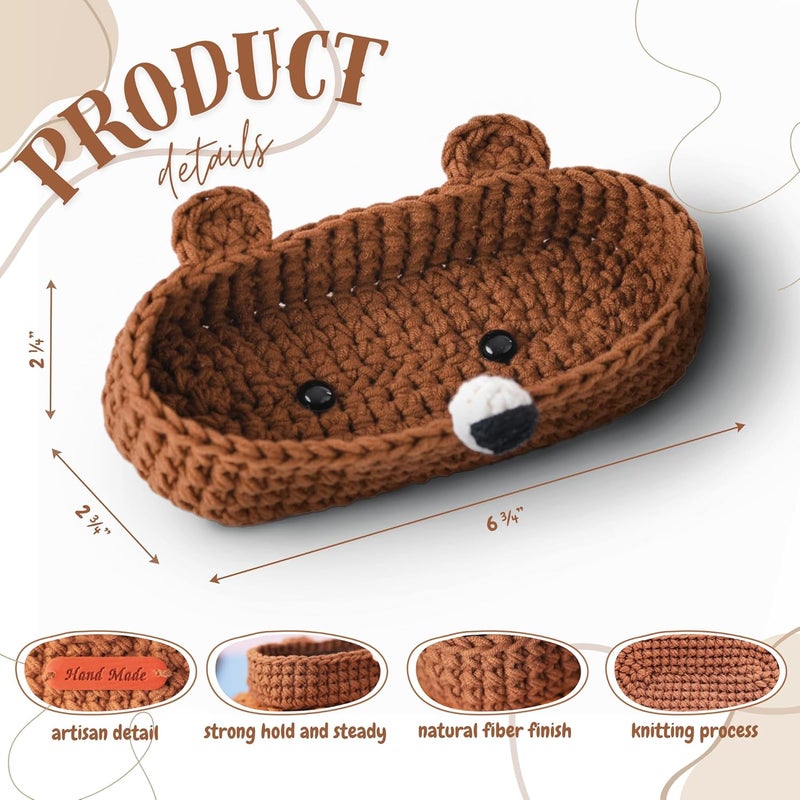 SmartChoice HandMade Bear Crochet Glasses Holder - Image 3